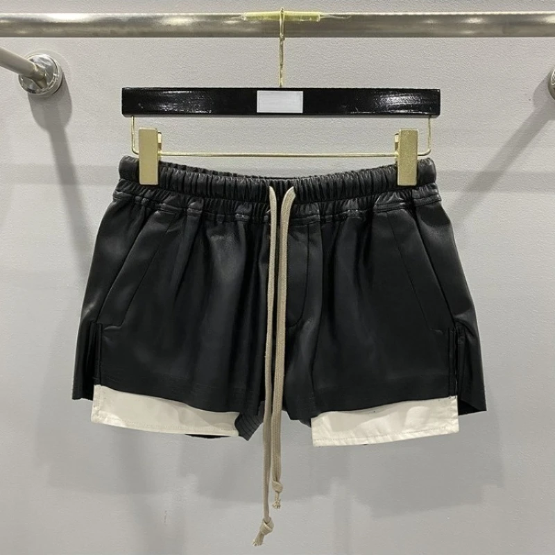 

High Street Comfortable and Versatile Black Cropped Pants Female Casual Shorts Women's Clothes