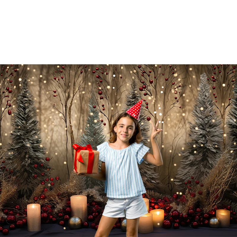 Bonvvie Christmas Backdrop for Photography Xmas Tree Winter Snowman Window Fireplace Kid Family Portrait Background Photo Studio