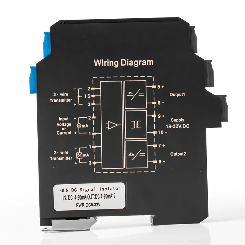 12.5mm Signal Converter 4-20mA 0-10V 0-5V 1-5V Analog Signal Isolator 1 In 1 Out 1 In 2 Out DC 4-20mA Signal Tranamitter