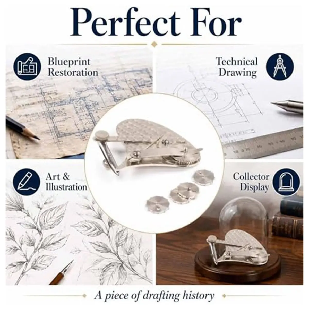 update. Vintage Precision Dotting Pen Set Mechanical Gear Train Ruling Pen with 4 Dotting Wheels for Architects Designers A