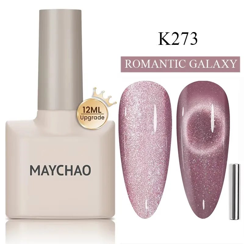 MAYCHAORomantic Galaxy Cat Eye Gel Nagellak Met Magneet Losweken UV Holografische Magnetische Regenboog Gel Polish voor Nagelmanicure