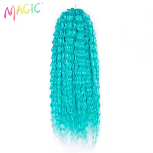 Magic Ariel Curl Hair Water Wave Twist Crochet Hair Synthetic Braid Hair Ombre Blonde 22 Inch Deep Wave Braiding Hair Extension - Image 58