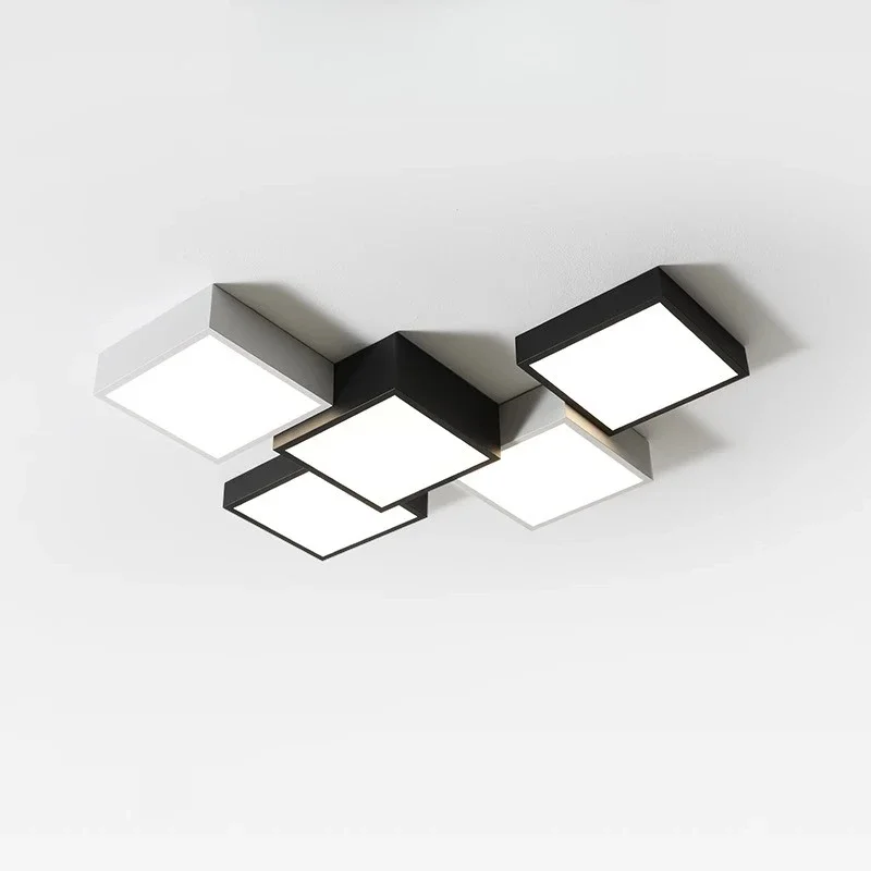 Minimal no main lamp lighting living room box square lamp bedroom simple atmosphere ceiling lamp