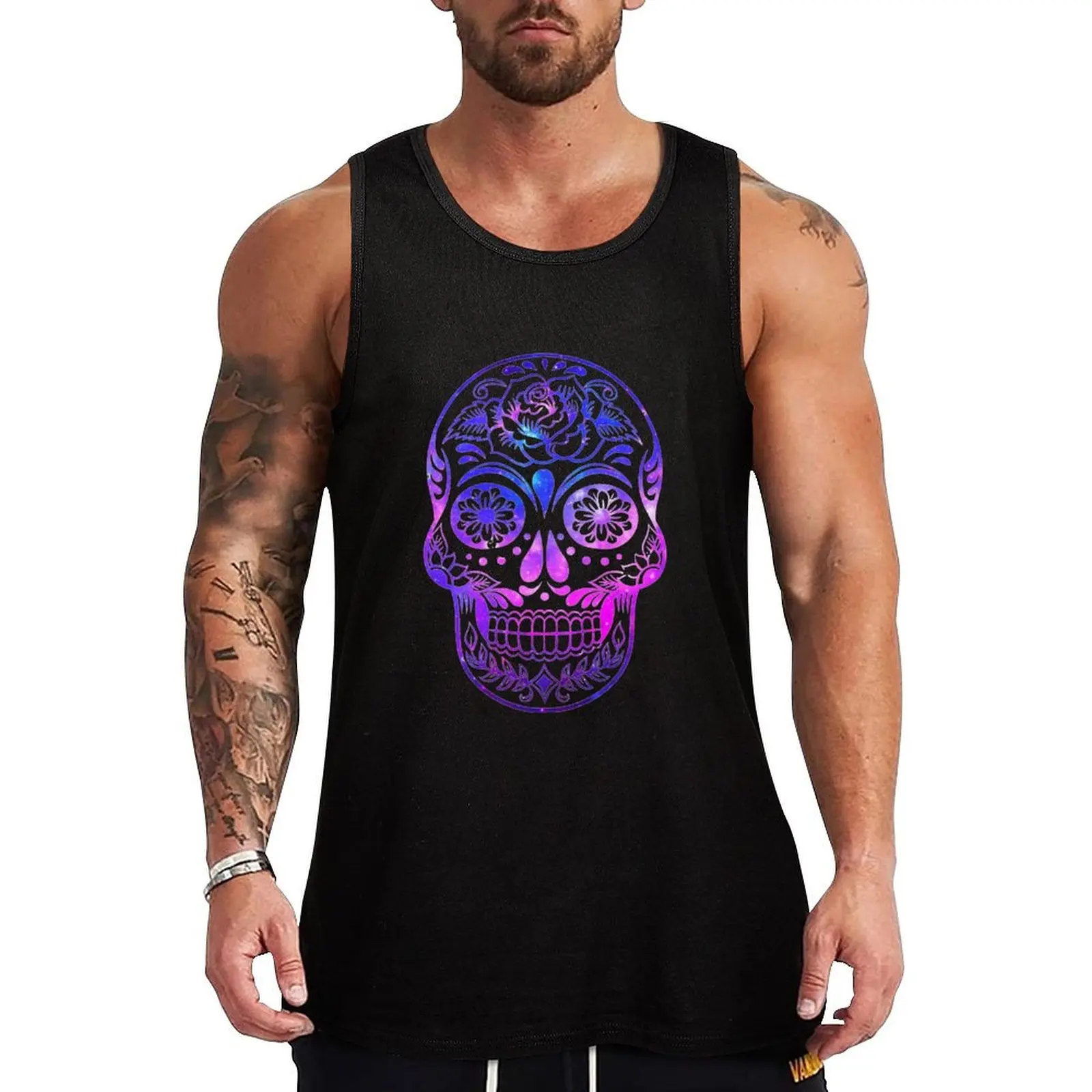 Space Skull Tank Top sexy clothes men t-shirt gym man