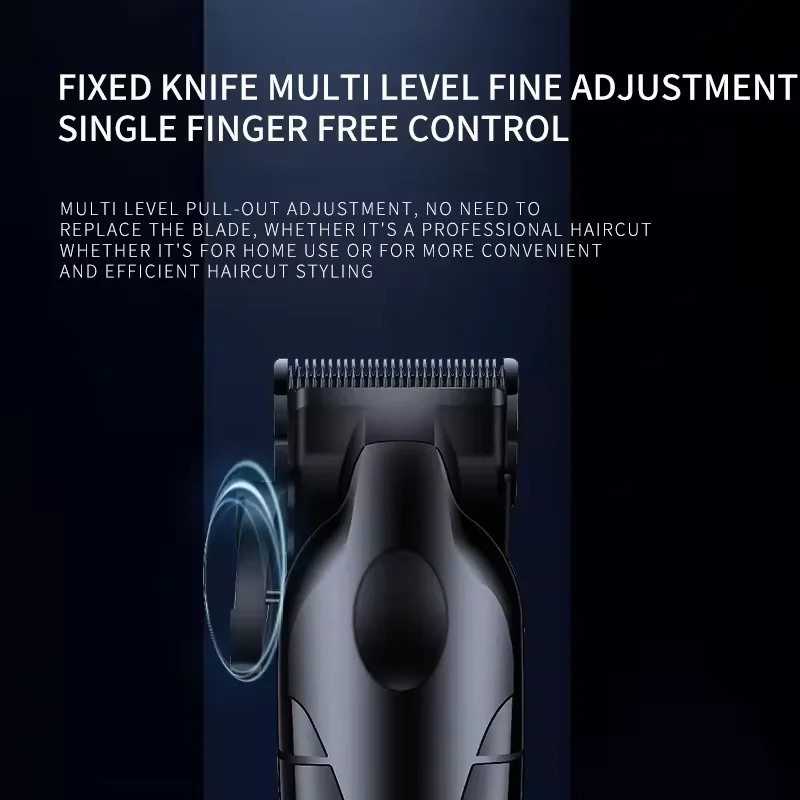 Kemei 2290D مجموعة ماكينة قص الشعر الاحترافية للرجال قابلة للتعديل لتشذيب الشعر واللحية مع قاعدة قابلة لإعادة الشحن LCD لصالون الحلاقة #5