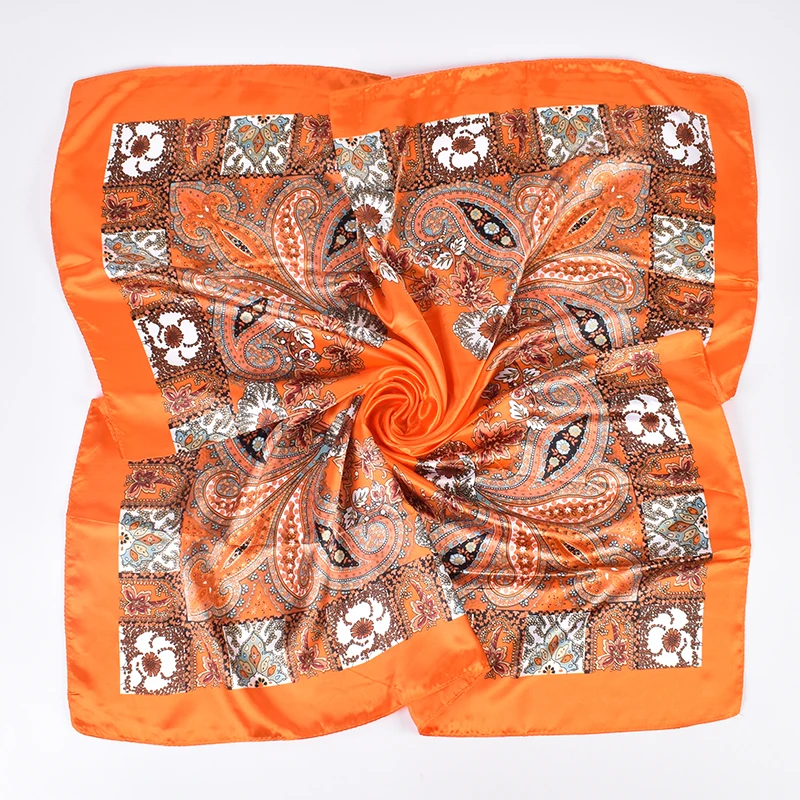 Spring New Versatile Cashew 90 Big Square Scarf Silk Scarf Wholesale Classic Vintage Print Scarf