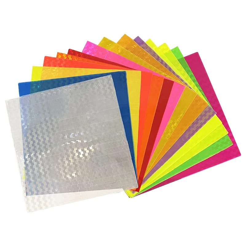 VOOFENG Big Square Microprismatic Reflective PVC Sheet Reflective Material for Reflector Personal Safety  Accessories 47x49cm