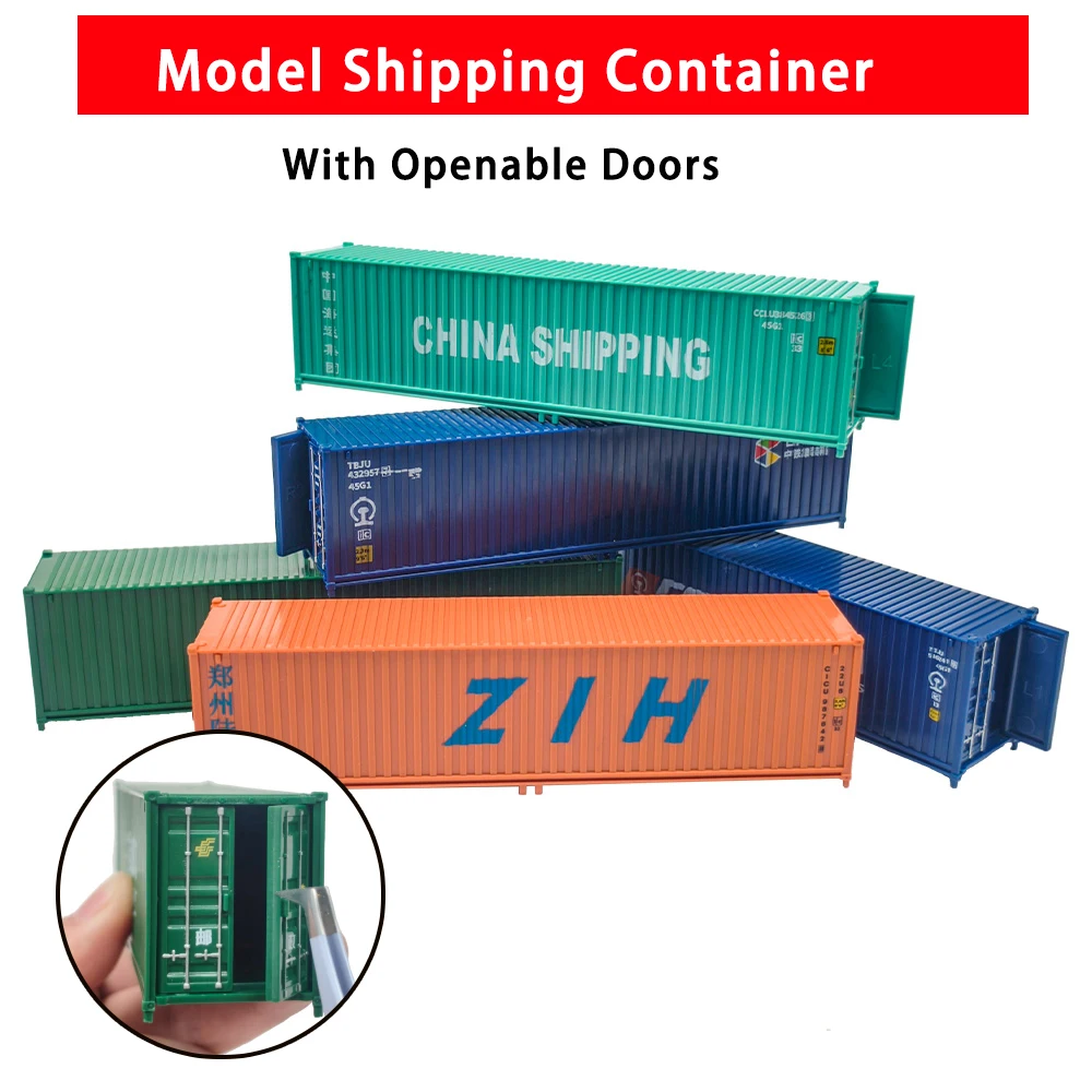 1 Pezzo Modellino Miniatura di Container Marittimo con Porte Apribili, Accessorio per Modellismo Ferroviario e Layout Treni