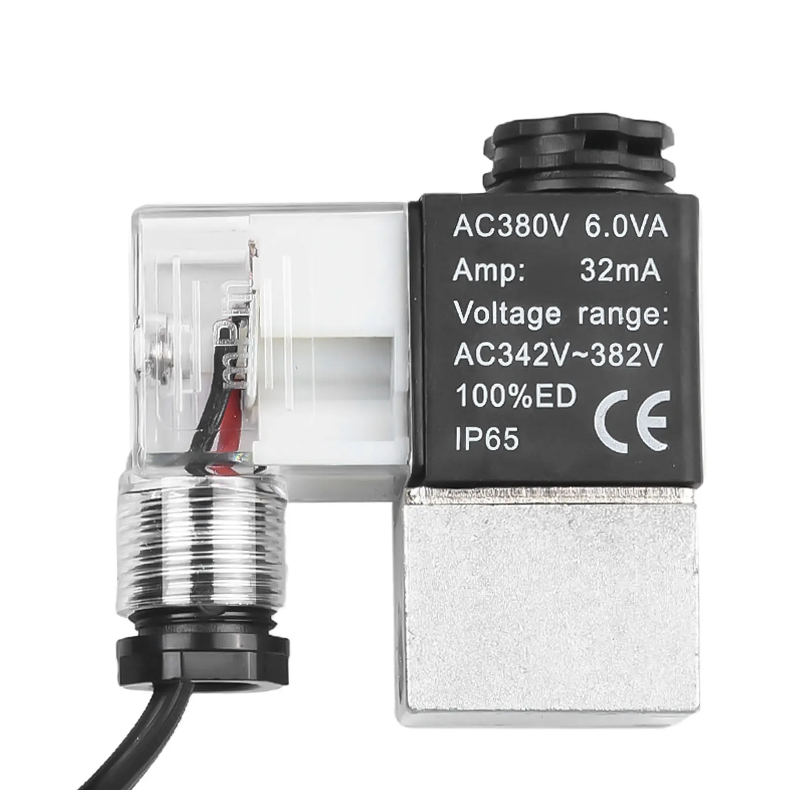 380V Air Compressor Solenoid Valve with Exhaust Check Valve Silent Working and Oilfree Air Flow Control for Pump Systems