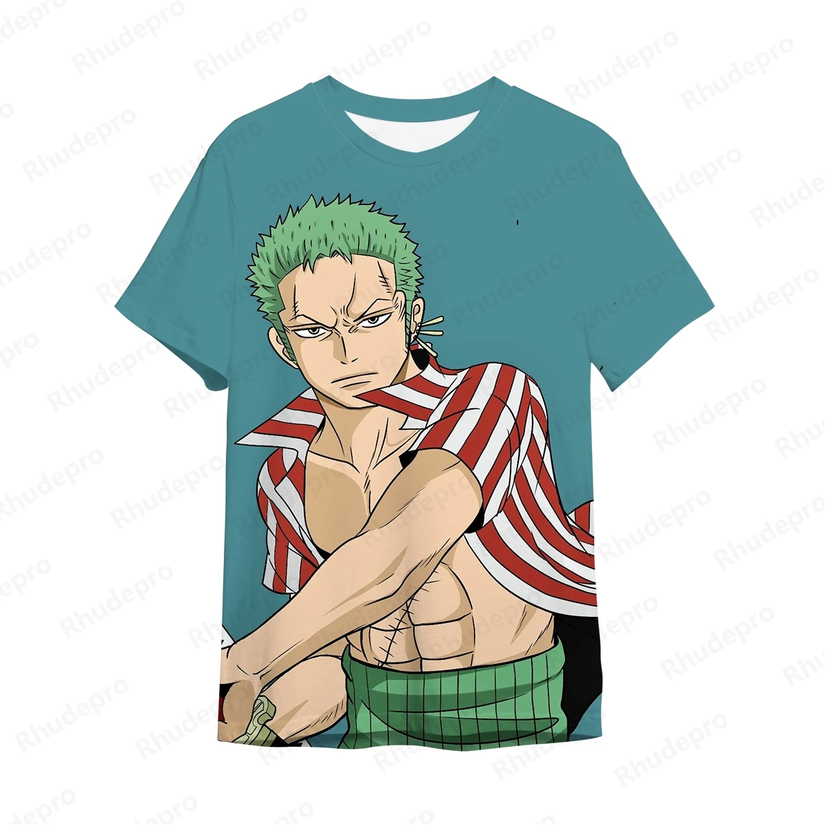 Camiseta japonesa de manga curta de anime masculina, camiseta estampada Luffy, 3D, One Piece, Harajuku, tops e camisetas, roupas engraçadas