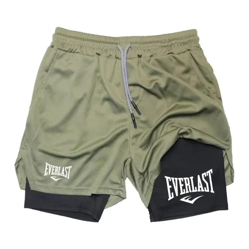 

Men's Running Sport Printed Shorts 2-in-1 Double Layer Sport Shorts Sportswear Fitness Shorts