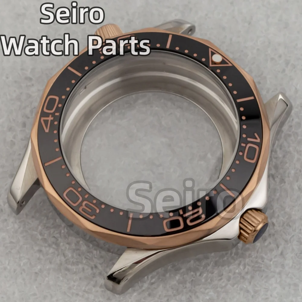 

NH35 Case Two Tone Rose Gold 41mm Solid 316L Stainless Steel Waterproof for Seamaster NH35 NH36 Movement 20mm Bracelet 31mm Dial