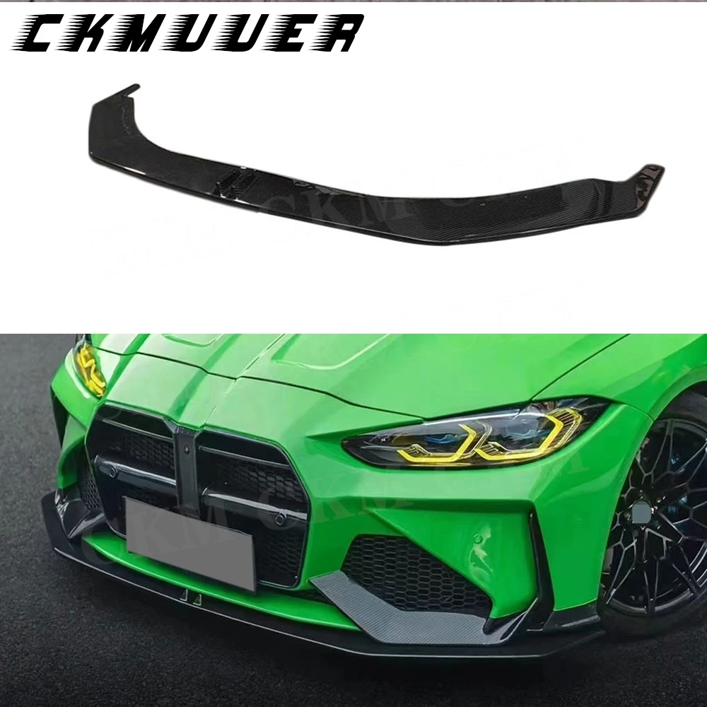 

CKMUUER for BMW M3 M4 G80 G82 G83 2021+ Carbon Fiber Front Bumper Lip Spoiler Splitter Car Diffuser Protector Cover Body Kit