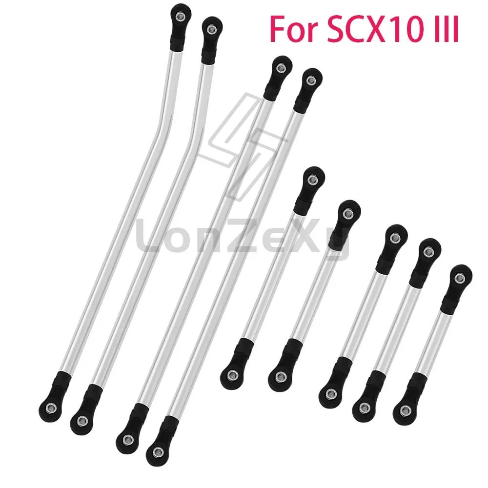 LCG Girder Frame Stainless Steel Linkage Link Rod Rod End For 1/10 RC Crawler Axial SCX10 III TRX4 Capra LCG Rails Chassis Kit