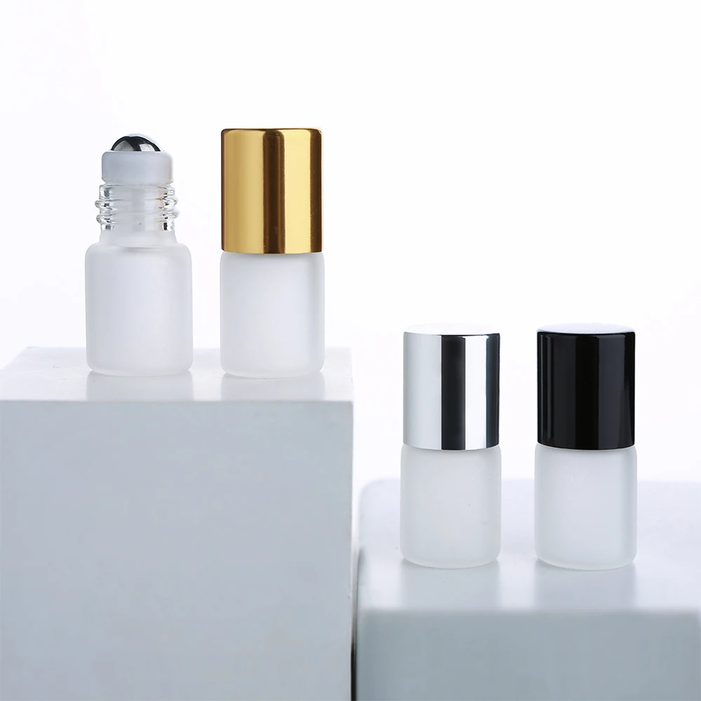 30/50 bottiglie di profumo in vetro smerigliato da 2 ml, mini portatile in movimento a sfera, rotolamento liscio, gadget di erogazione riutilizzabili