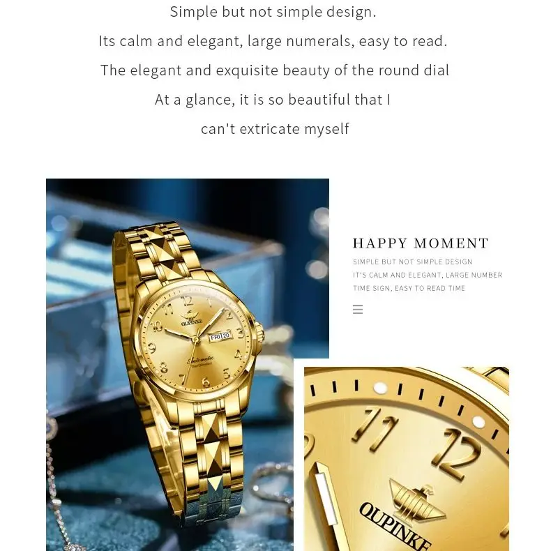 OUPINKE 3228 Women Watch Luxury Brand All Automatic Mechanical Watch Tungsten Steel Sapphire Mirror Women Bracelet Elegant Watch