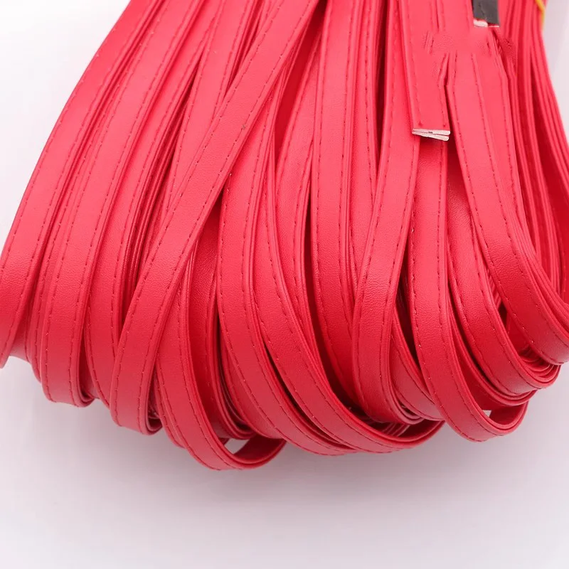 15/15/20/25mm 2M Braided Faux Leather Backpack Strap Findings PU Flat Leather Cord String Rope Diy Bag Necklace Bracelet Making