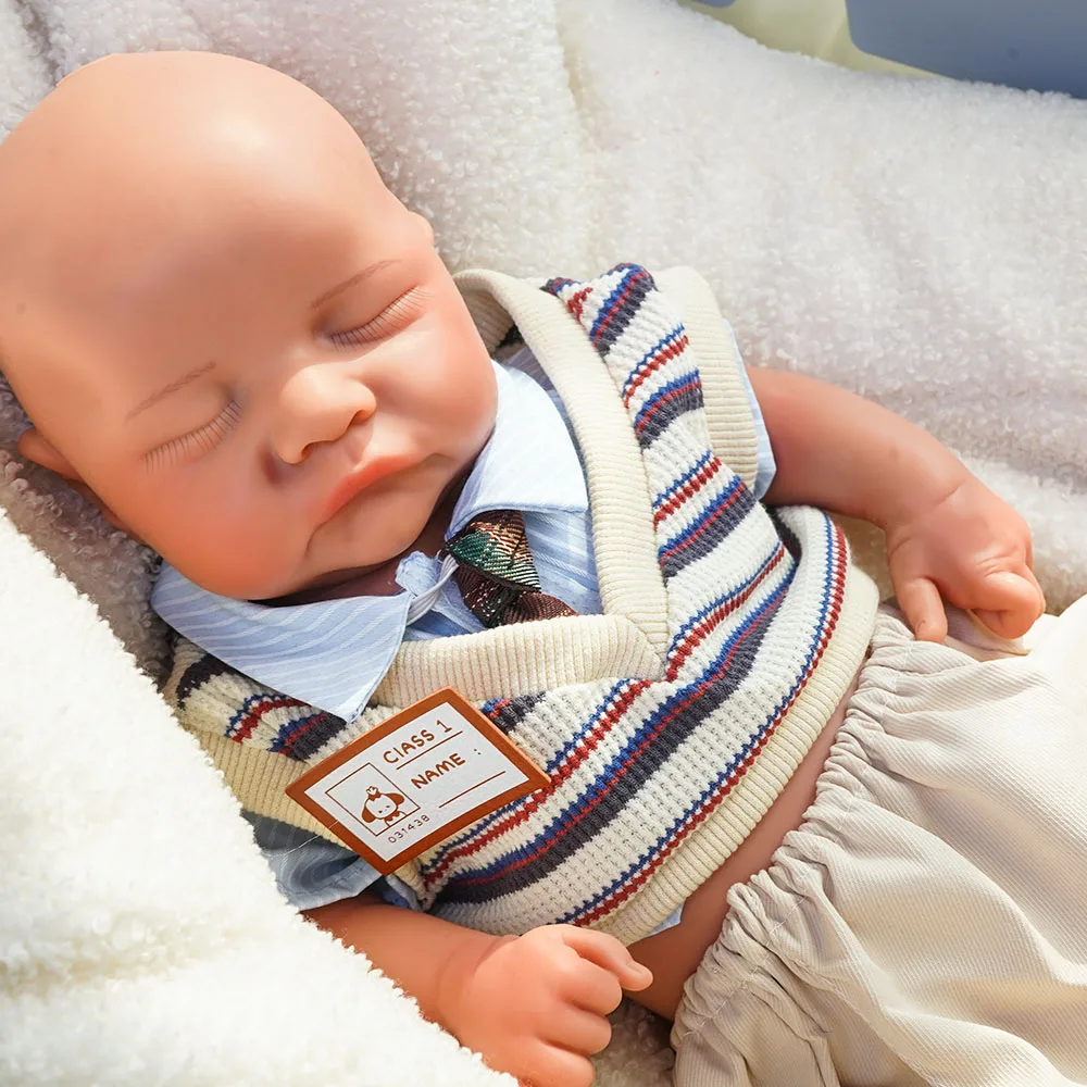 Kunstmatige zachte full body platina siliconen geschilderd herboren pop meisje handgemaakte 18,31 inch effen pasgeboren nep jongen voor kind cadeau