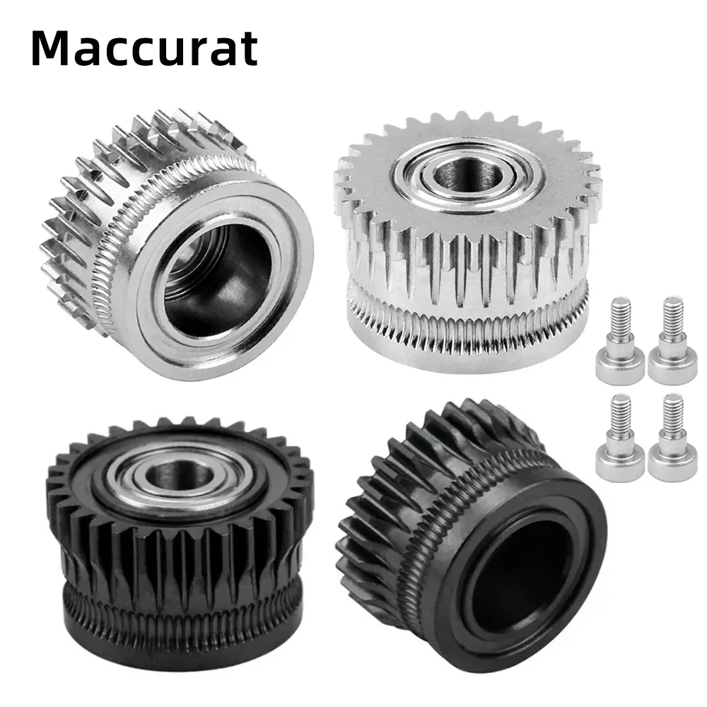 For Creality K1 Max EXTRUDER GEAR Nickel-plated and DLC Coating High Hardness Kit for Creality K1/K1MAX/K1C 3d Printer