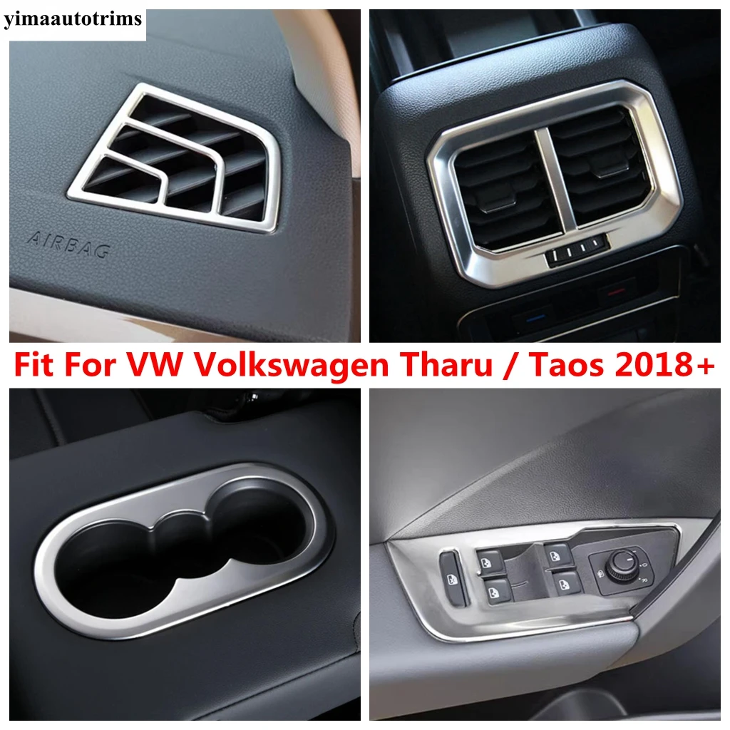 

Dashboard AC Vent / Window Lift / Glove Box / Rear Air Outlet Cover Trim Accessories For VW Volkswagen Tharu / Taos 2018 - 2023