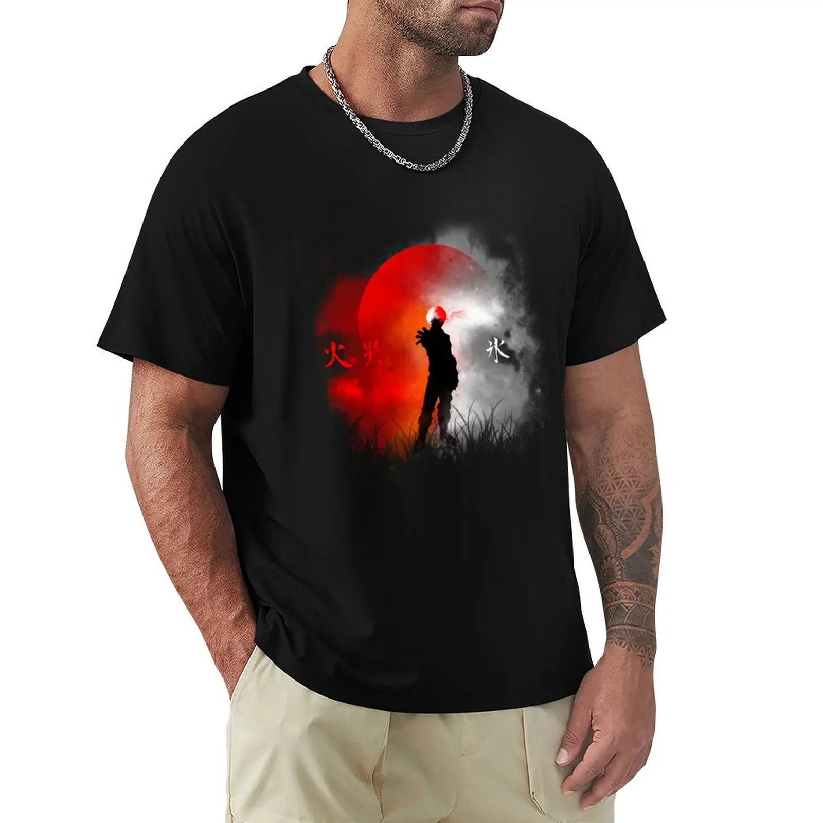 

Ice and Fire T-Shirt plus size tops tees men workout shirt