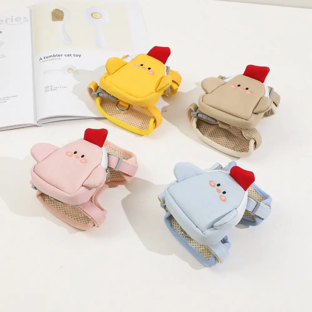 

Adjustable Pet Harnesses Vest with Backpack and Leash Detachable Dog Leash Set No Pull Anti Escape Cat Chest Strap