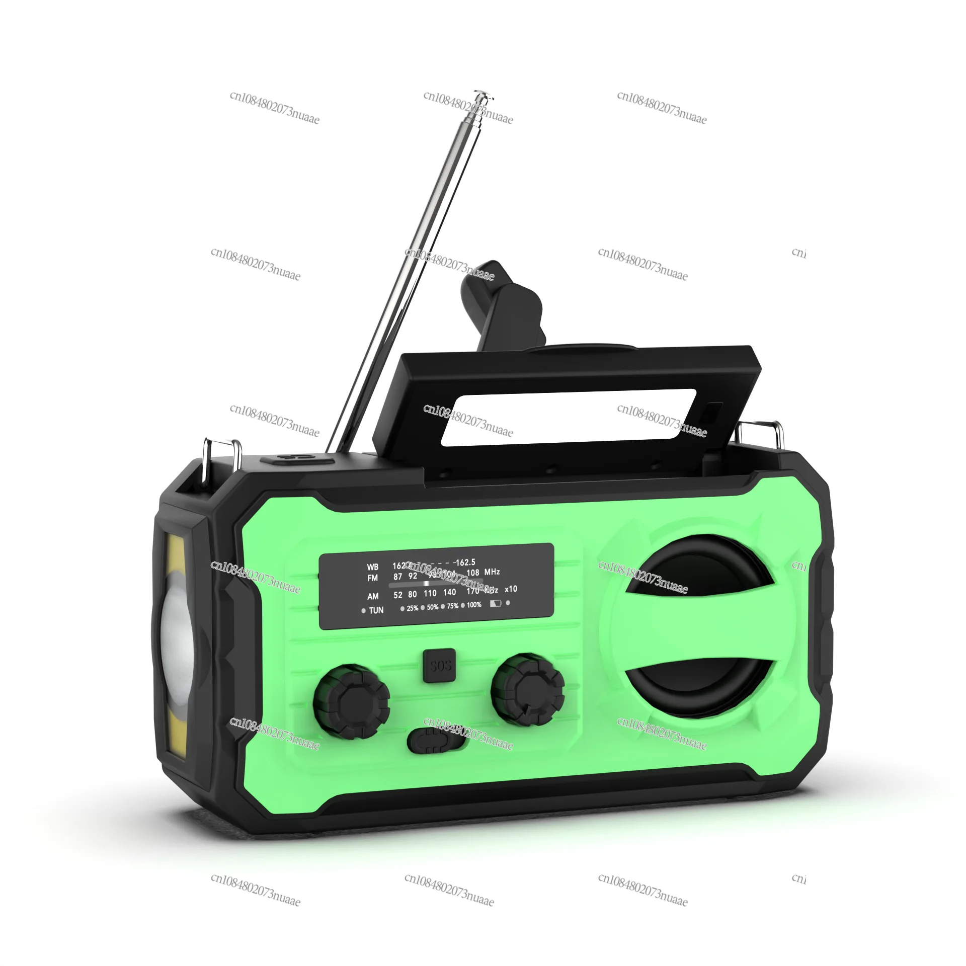 

FMAM Solar Hand Charging Mobile Phone Emergency Radio Lighting Disaster Prevention Radio Stereo