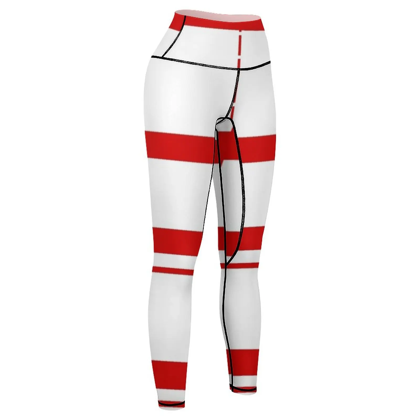 Red And White Striped Leggings jogging pants Training pants sporty woman gym legging pants raises butt Womens Leggings