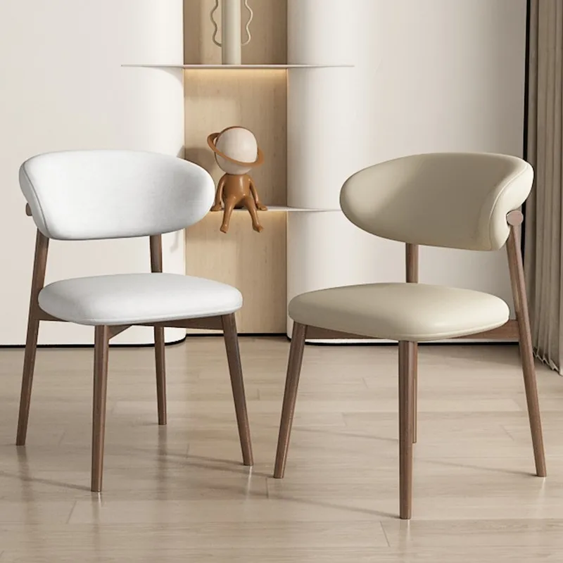 Nordic Modern Minimalist Solid Wood Dining Chairs Home Chairs Book Tables And Chairs, Light Luxury Designer Backrest Chairs Home image 5