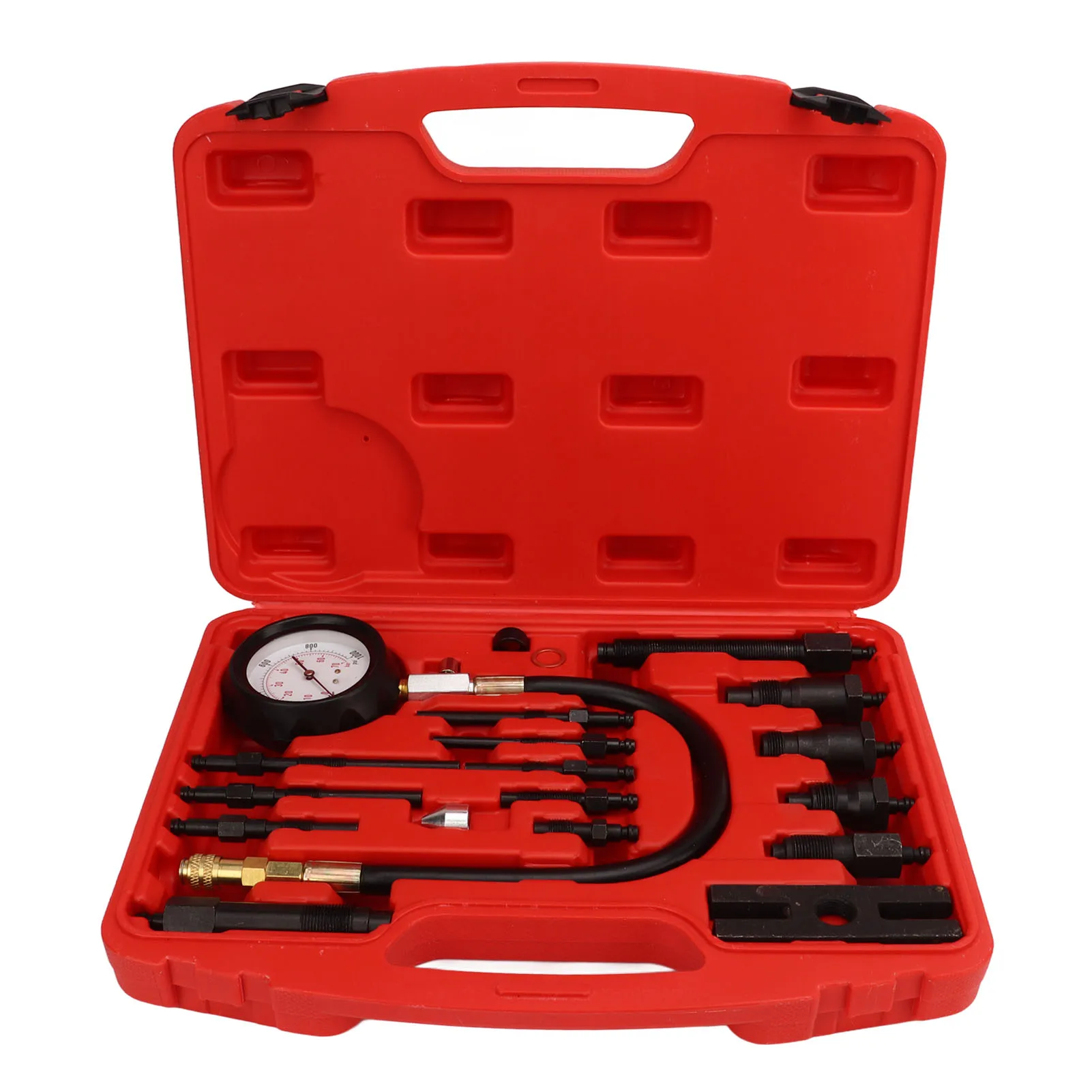 

Комплект тестера сжатия двигателя TU-15B, манометр дизельного цилиндра с 9 свечами накаливания и 4 адаптерами форсунок