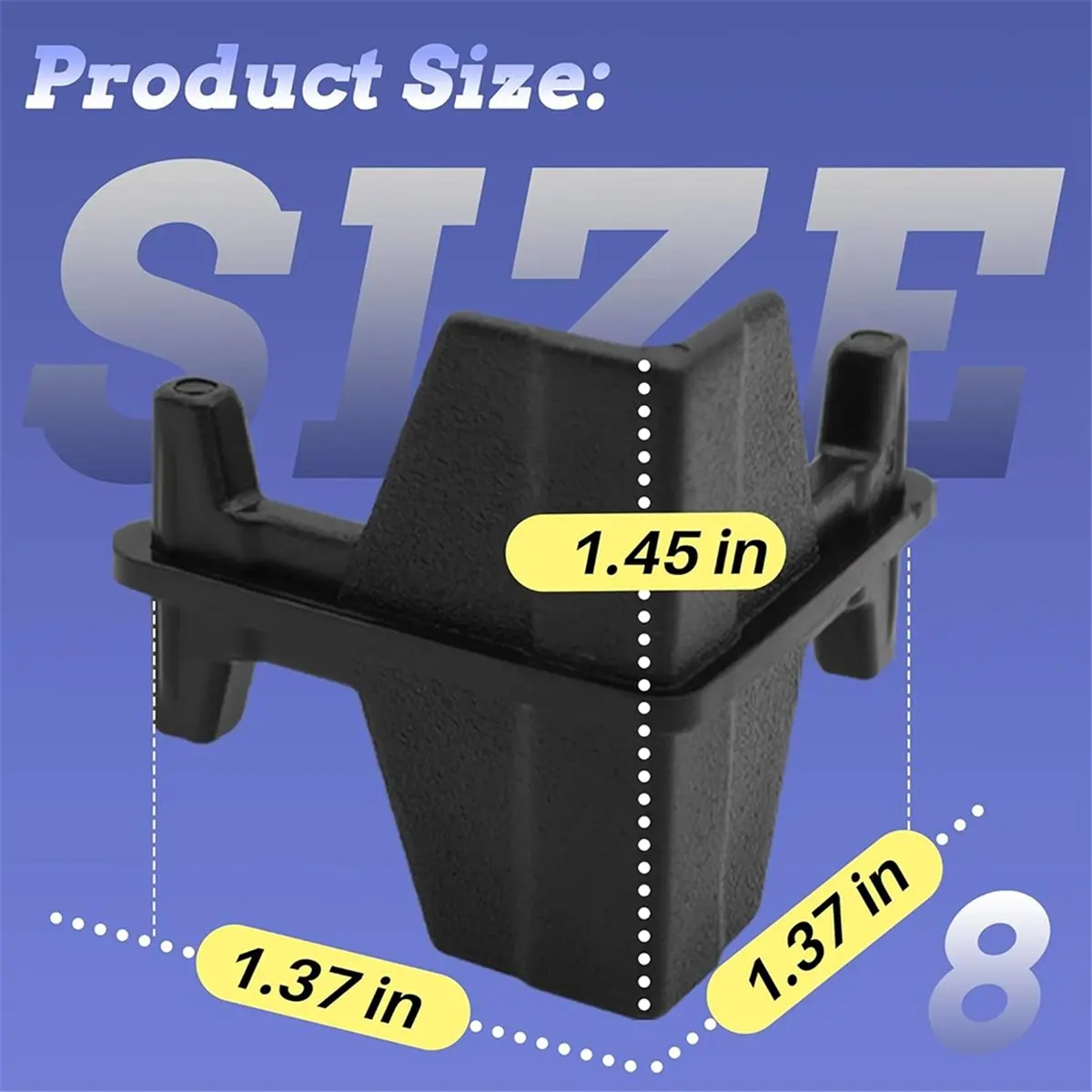 AT16 20PCS Post Inserts Connectors for Shelf Heavy Duty Shelving Unit - Plastic, Injection Molded, Sturdy & Strong Support