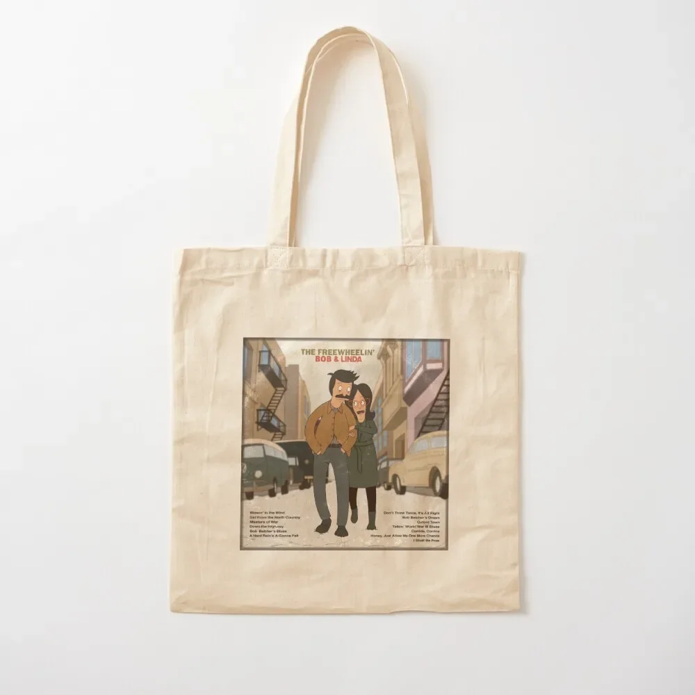 

The Freewheelin’ Bob & Linda Tote Bag free delivery bags bag for beach sacs de shopping Women's shopper Tote Bag