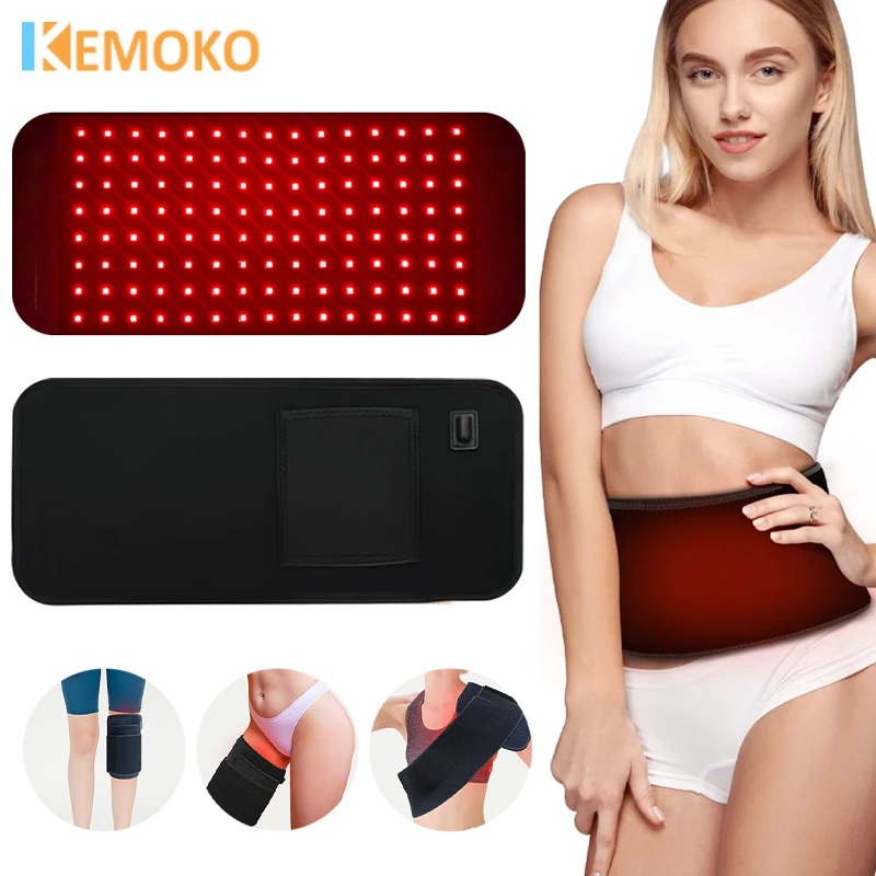 Red Infrared LED Light Therapy Belt 850-660nm Back Pain Home Heating Relief Wrap Fat Burning Waist Body Heat Pad Muscle Relax