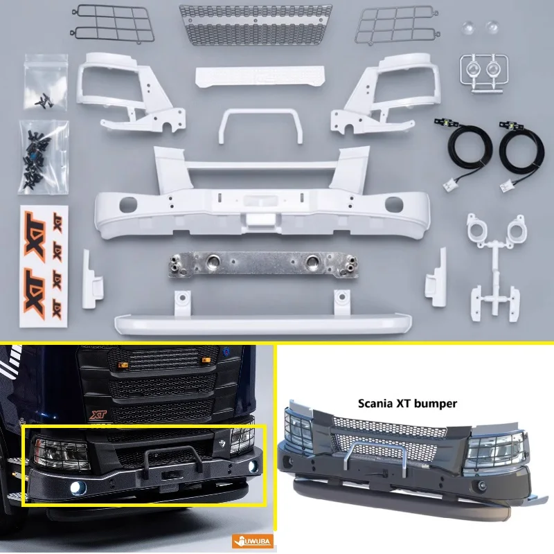 JUWUBA Simulation XT Lower Bumper Parts for 1/14 Tamiya RC Dump Truck SCANIA 770S 6X4 56368 Car Upgrade Accessories