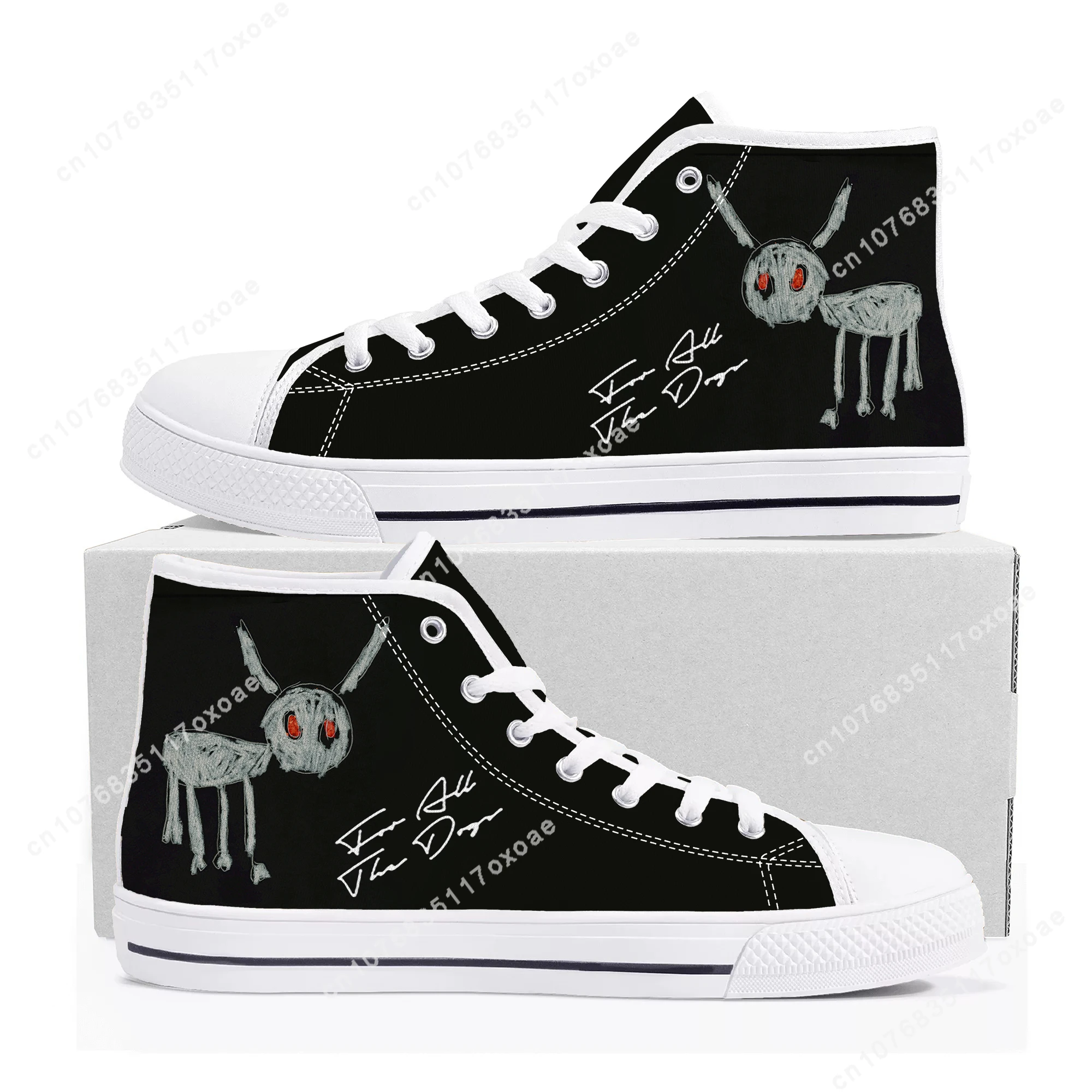 

Rapper Drake Drizzy High Top Sneakers Mens Womens Teenager High Quality Canvas Sneaker couple Casual Shoe Customize Shoes