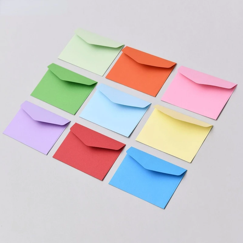 20 Pçs/lote Colorido Envelopes de Papel Em Branco Retro Mini Envelopes De Papel Cartões do Convite da Festa de Casamento Presente