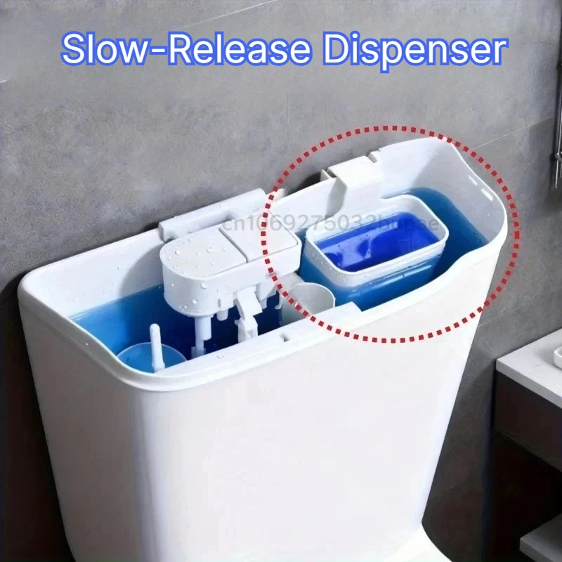 Household Hanging Slow-Release Dispenser Toilet Bowl Cleaner Holder Detachable Hook on Toilet Tank Detergent Storage Dispenser