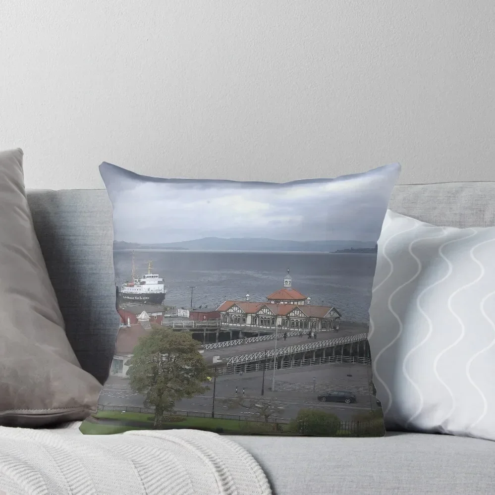 Dunoon Pier, Scotland Throw Pillow ornamental pillows autumn pillowcase pillow