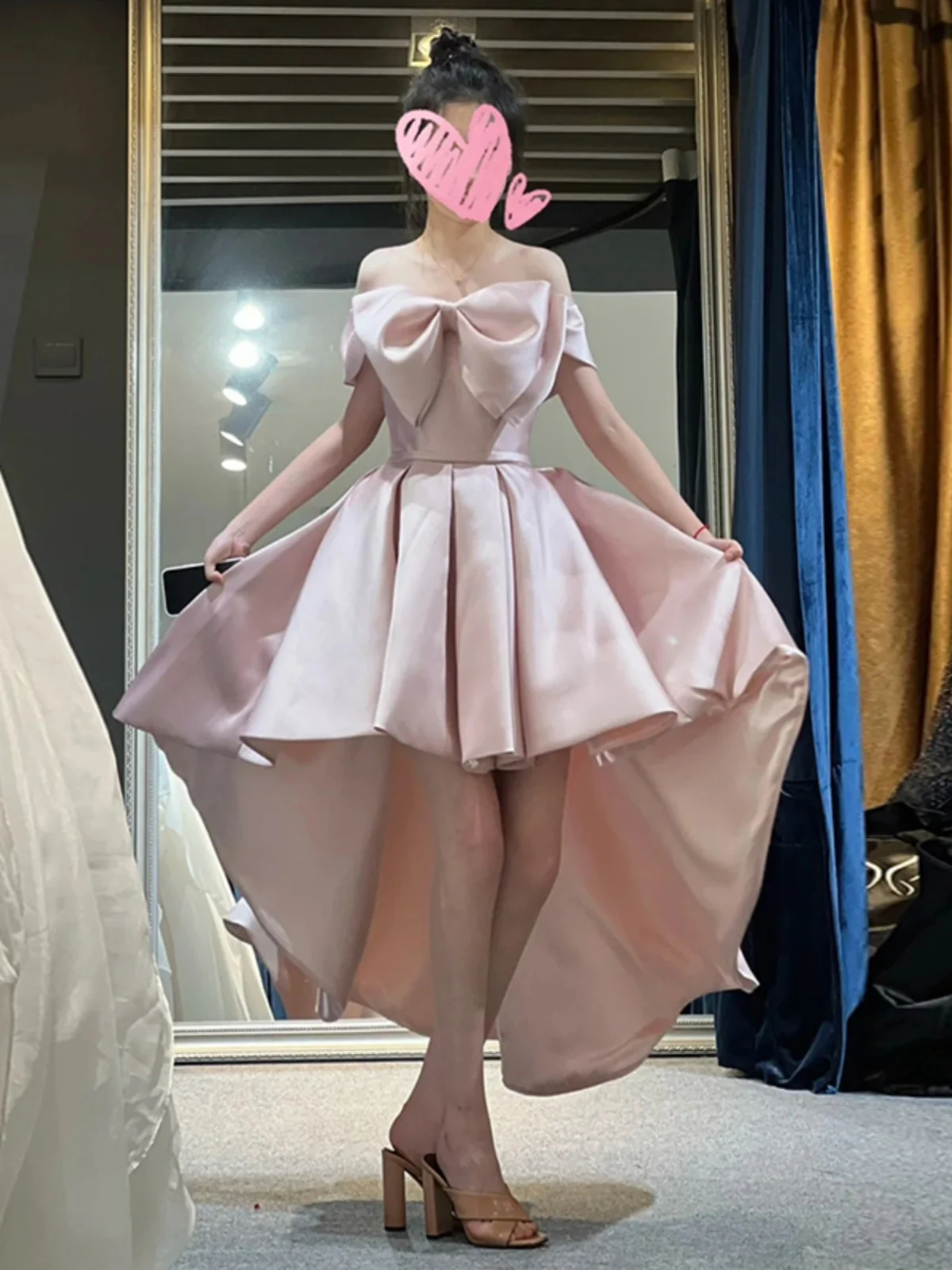 

Розовое вечернее платье на одно плечо, длинное, с короткой спинкой, с разрезом спереди, для торжеств, свадеб, дней рождения, подходит для повседневной носки