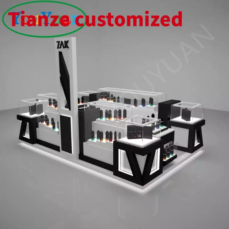 

(Customized) luxury retail jewellery shop glass furniture counter design jewelry displays showcases store