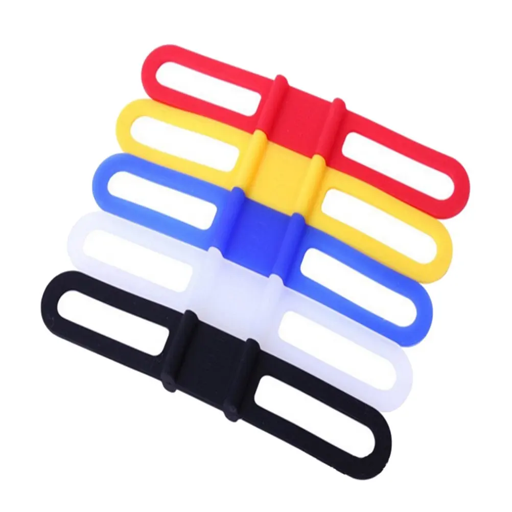 

5Pcs Silicone Bike Strap Band Flashlight Mount Phone Holder Tool Tie Speaker Fastener for Off Road Mountain Bicycle