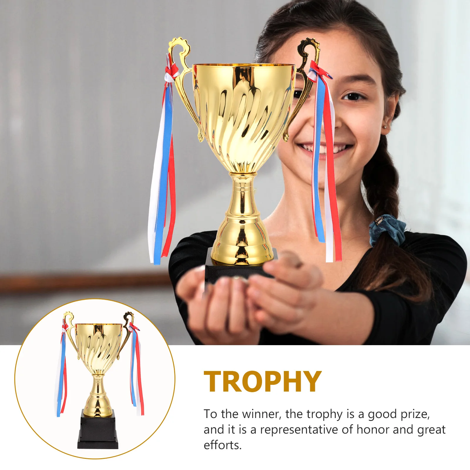 

Trophy Multi-function Award Cup Decorative Prize Match Accessory Engraved Trophies Competition The Medal