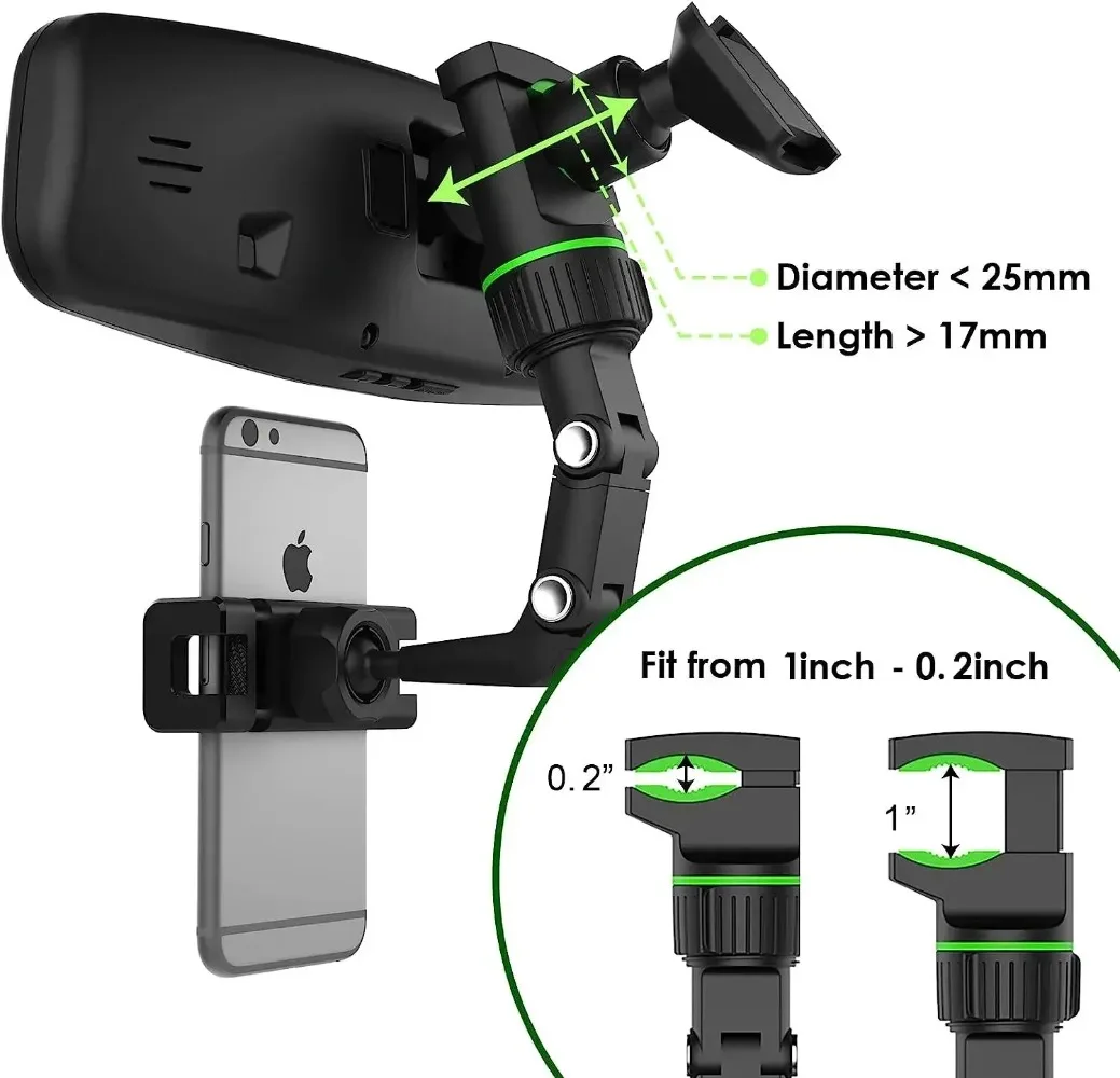 Multifunctional Car Bracket Rearview Mirror Rear Seat Video Shooting Car Navigation Recorder Fixing Clip Support Frame image 3