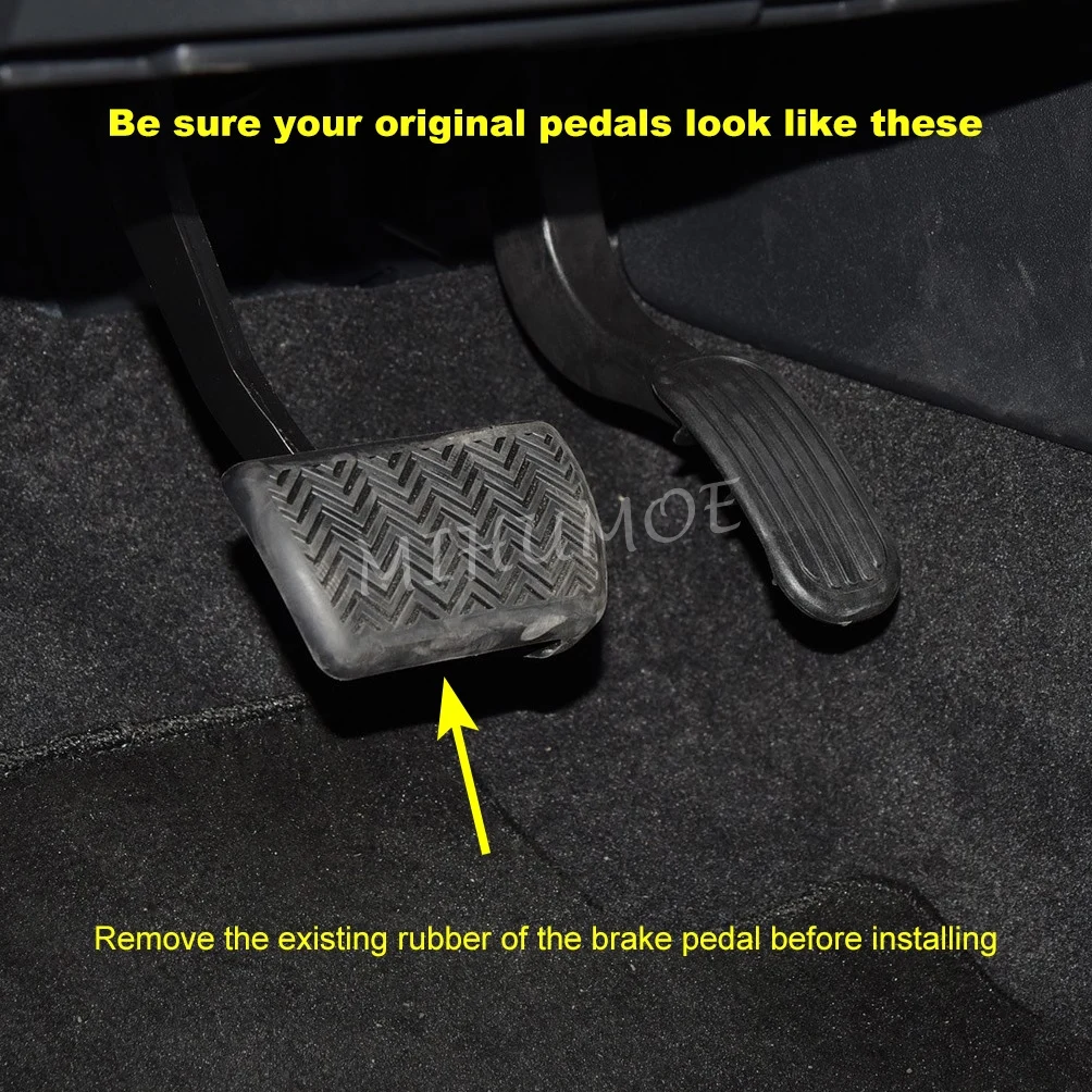 No Drill Steel Gas Brake Pedal Pad Cover Kit For 2017-2022 2023 2024 Toyota C-HR Corolla Cross Suzuki Swace