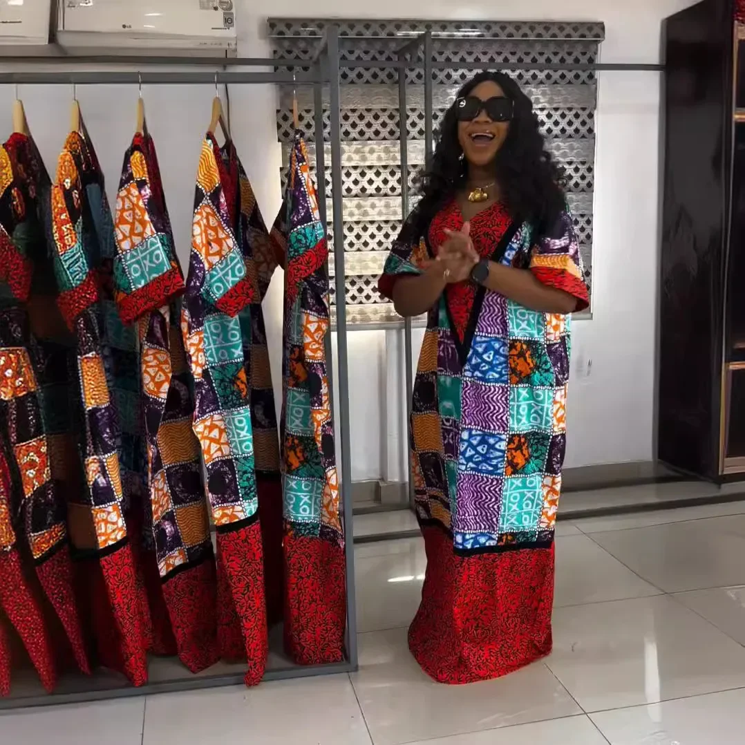 

African Dresses for Women Traditional Africa Clothing Dashiki Ankara Gown Abayas Robe Muslim Kaftan Maxi Dress Dubai Caftan 2024