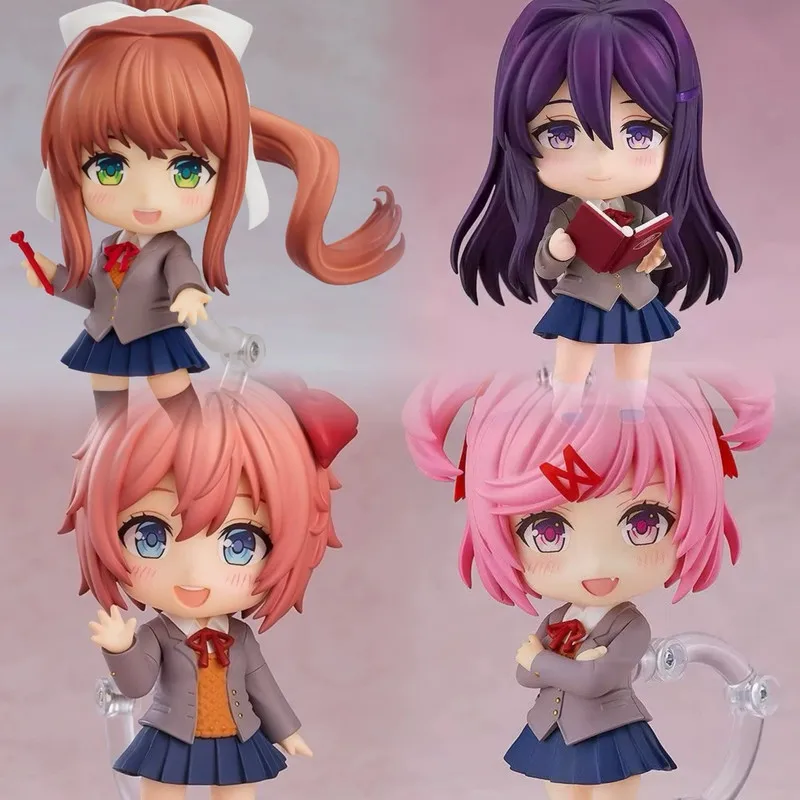 Doki Doki Literaturclub! # 2077 # 2283 # 1817 # 2250 Anime-Figur mit Austauschbaren Gesichtern Desktop-Dekoration Sammlerstück Ornament Geschenk