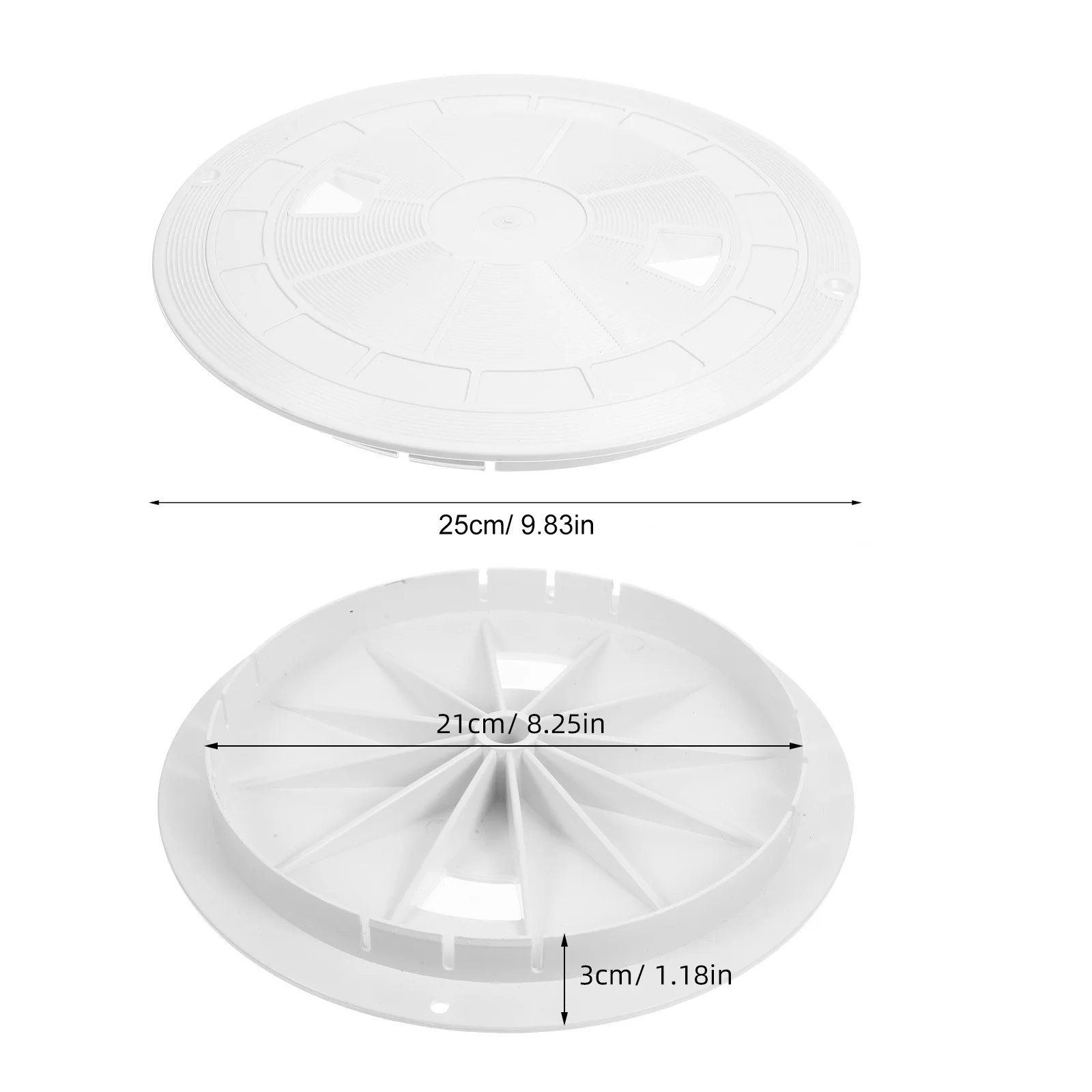 1pc Skimmer Cover Round Abs Replacement For Ground Pool Skimmer Lid Swimming Pool Accessory Deck Cover Plate