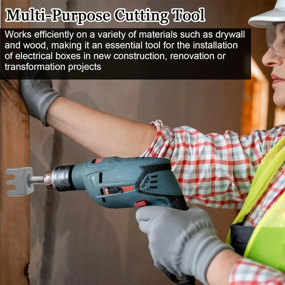 

New Heavy-Duty Square Hole Punch rectangle Enlarging Tool Hole Drill Bit Multifunctional Accessories for Wall Slotting