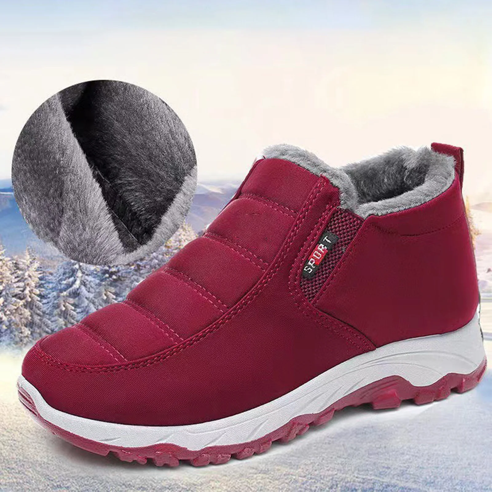 Woman Winter Warm Snow Boots Leisure Winter Warm Shoes Suitable for Walking Shopping