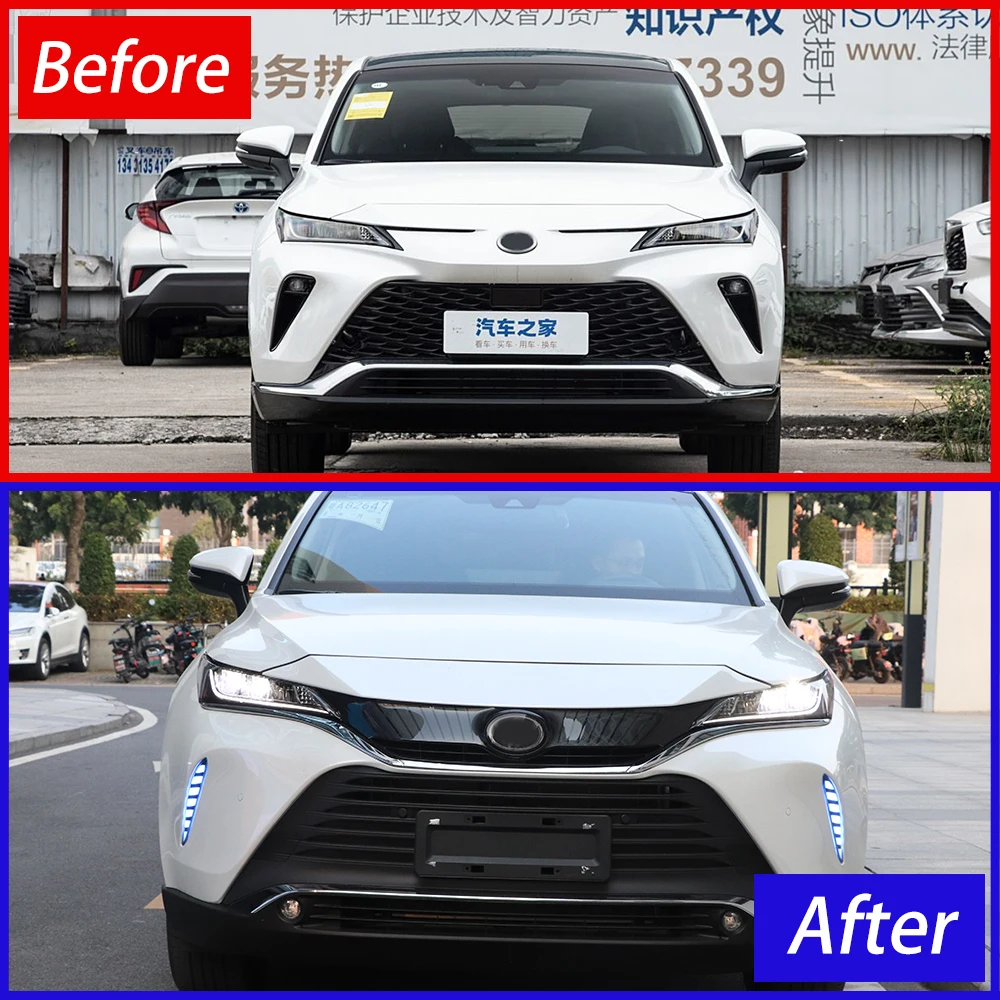 Lampu Mobil Untuk Toyota Harrie Venza 2021-2025 Upgrade Bumper Depan Lampu Kabut LED Lampu Siang Hari Berkualitas Tinggi Plug and Play